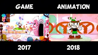 Jacksepticeye | Cuphead: Game VS. Animation side-by-side @eganimation442