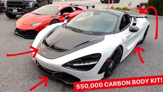 REVEALING $50,000 CARBON FIBER BODYKIT ON MY MCLAREN 720 GTR!