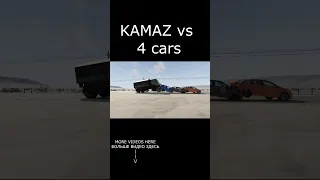 KAMAZ vs 4 cars