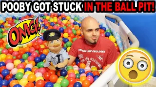 POOBY GOT STUCK IN THE BALL PIT!