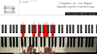 CULPABLE O NO - LUIS MIGUEL PIANO TUTORIAL