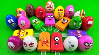 Hunting Numberblocks in Rainbow Eggs, Ice Cream with CLAY Coloring! Satisfying ASMR Videos