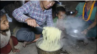 Myvillage offical videos EP 598 || Cooking long noodles items