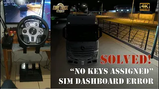 HOW TO SOLVE || SIM DASHBOARD NO KEYS ASSIGNED ERROR || VIRTUAL BUTTON BOX #ets2 #gaming #racing