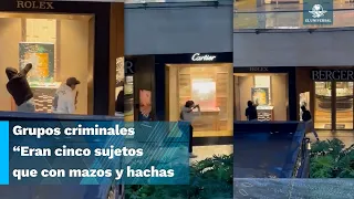 Con mazos y hachas, sujetos asaltan joyería en Antara Polanco