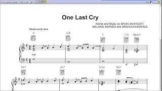 One Last Cry by Brian McKnight - Piano Sheet Music:Teaser