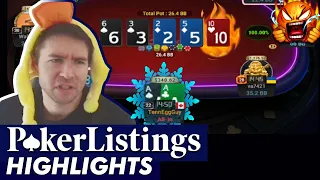 Abarone complains about his Final Table seat! Online Poker Highlights!
