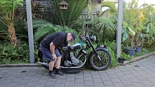 Starting a Panther M100 600cc Classic Motorcycle