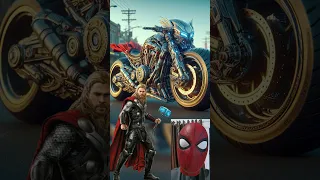 Superheroes but fantastic motorbike 💥 Marvel & DC-All Characters #marvel #avengers#shorts
