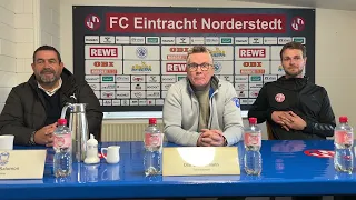 Pressekonferenz nach dem Spiel Eintracht Norderstedt - 1.FC Phönix Lübeck 13. Spieltag