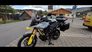 Suzuki V-Strom 800DE/ first 100km with new Dunlop Trailmax Raid and SW Motech Trax Adv sidecases