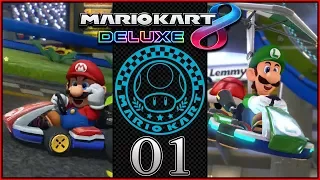 MARIO VS LUIGI 200CC Mario Kart 8 Deluxe Coop Grand Prix Mushroom Cup Part 1 - DarkLightBros