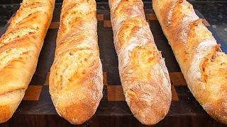 Simple!  Homemade French Baguettes: The easy way using a baguette baking tray