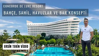 Concorde De Luxe Resort'de Bahçe, Sahil, Havuzlar ve Bar Konsepti