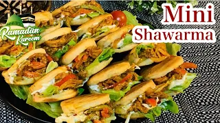 Mini Chicken Shawarma Pocket Recipe | No Oven | Shawarma Recipe | Iftar Party Special Ramzan 2023