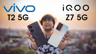 Vivo T2 vs iQOO Z7 Camera test | Same 5G phone different processor |