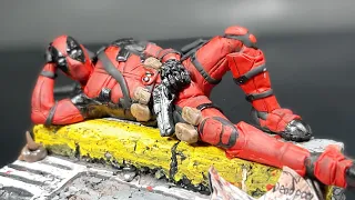 como hacer a DEADPOOL(how to do DEADPOOL)porcelana fria/clay fig.c.art Escultura