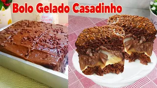 O melhor bolo gelado da vida! Bolo Gelado Casadinho!!! Bem fácil de fazer!