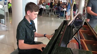 The Entertainer performed by 13 year-old volunteer pianist