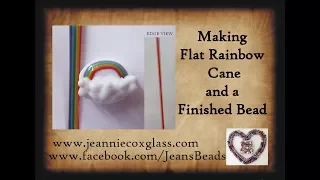 Lampwork Glass Making a Flat Rainbow Cane by Jeannie Cox