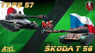 Type 57 vs Skoda T 56 / WoT Blitz / quick comparison and gameplay