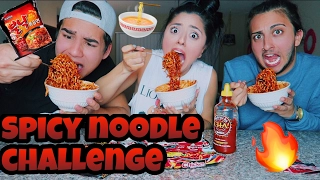 SPICY NOODLE CHALLENGE (WARNING: DO NOT TRY!!!) | JAZMINE AND NICK