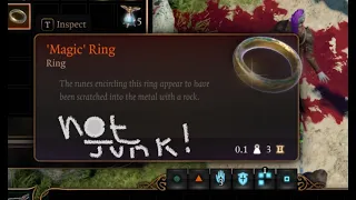 Baldur's Gate 3 Mattis' Magic Ring is NOT JUNK !!!! Busker Trophy EASY   !!!