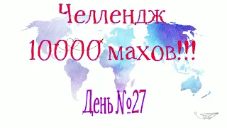 День №27. Челлендж 10000 махов с гирей 24 кг (Е=9000 махов)!!!