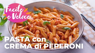 PASTA con CREMA di PEPERONI: RICETTA VELOCE e SAPORITA😋✨🧡