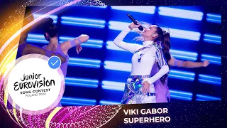 Viki Gabor performs 'Superhero' on the Junior Eurovision 2020 stage