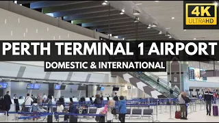 4K PERTH TERMINAL 1 DOMESTIC & INTERNATIONAL AIRPORT WALKING TOUR #perth #perthlife #perthwa