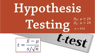 Hypothesis Testing: One-tailed t test for mean
