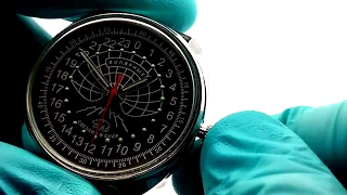 Russian 24 hour watch, Raketa Polar Bear (black)
