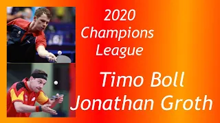 2020 Лига Чемпионов Болл - Гроф Timo Boll vs Jonathan Groth   Semifinal Champions League