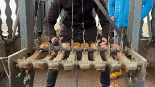 The bells of Rosate played with the keyboard at Easter during a thunderstorm