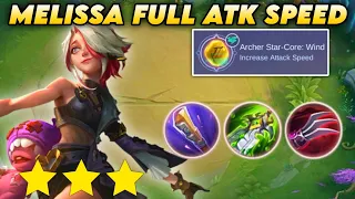 3 STAR MELISSA.!! FULL ATTACK SPEED.!! MAGIC CHESS MOBILE LEGENDS