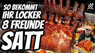 Ohne Stress I Duroc Karree und Beilagen Satt für 8 Freunde  - 030 BBQ