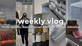 VLOG | Apartment Updates, IKEA, Bathroom & Kitchen Storage Solutions, Unboxing + more