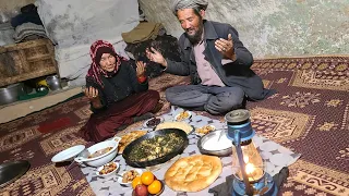 Celebrating Nowruz in Ramadan Mubarak in the Cave by old Couple | Afghanistan Village Life.