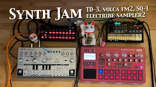 TD-3, volca fm 2, SQ-1& electribe 2 sampler / Techno Jam