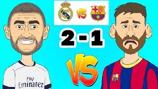 Real Madrid vs FC Barcelona (2-1) | Football animation