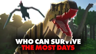 Whoever Can Survive The Most Days in Jurassic Park in Hardcore Minecraft Wins