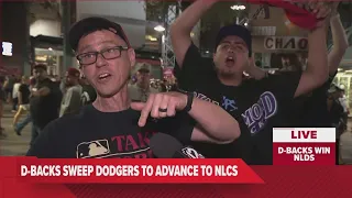 Fans react to D-backs NLDS sweep of the Dodgers