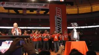 2011 Grey Cup Party - BC Lions Player Introductions and the Grey Cup at BC Place - November 30, 2011