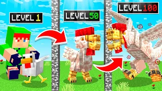 EVOLUINDO GALINHA BEBÊ PARA GALINHA MONSTRO NO MINECRAFT!! (Ciclo de vida)