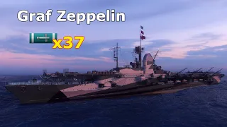 World of WarShips Graf Zeppelin - 4 Kills 198K Damage