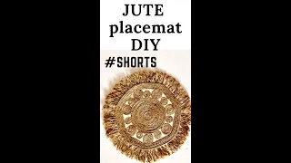 DIY Dollar store Jute placemat  | Youtube Shorts #shorts #youtubeshorts