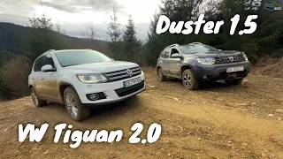 Dacia Duster vs Volkswagen Tiguan Mud Offroad 2024