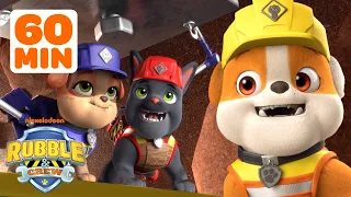 Rubble's Best Builder Cove Rescues! w/ Mix, Charger & Motor | 1 Hour Compilation | Rubble & Crew