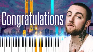 Congratulations Mac Miller (feat. Bilal) - Piano Tutorial (SHEET MUSIC)